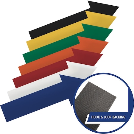 Superior Mark Carpet Marking Arrows, 4in x 10in, Yellow IN-40-501I-V-C